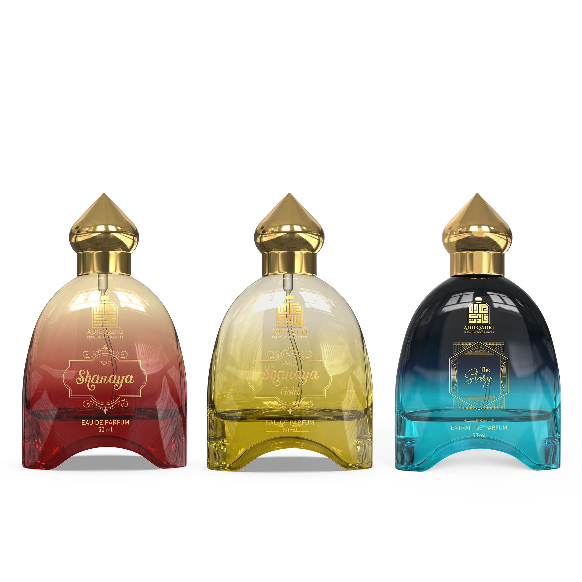 3 Pcs Perfume Set Shanaya, Shanaya Gold And The Story Perfume Spray 50 Ml Each