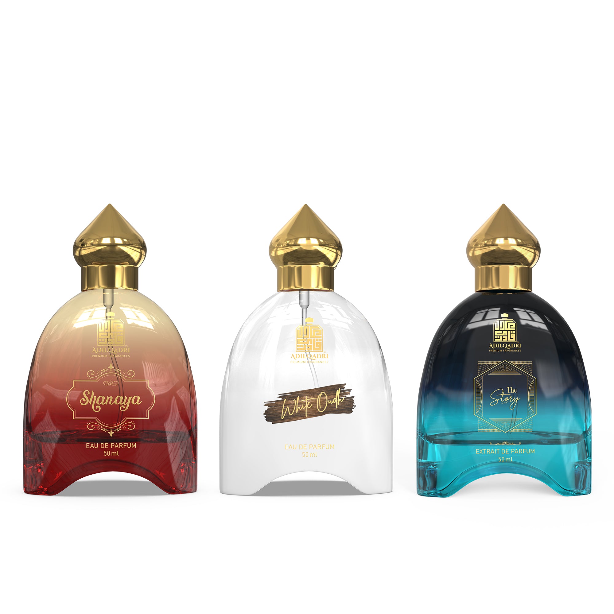 3 Pcs Perfume Set Shanaya, White Oudh And The Story Perfume Spray 50 Ml Each