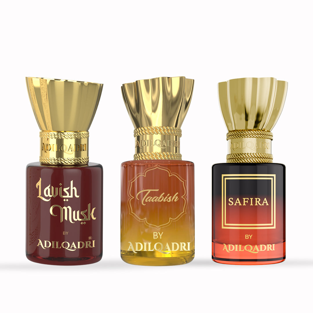 3 Pcs Attar Set Lavish Musk, Taabish And Safira 5.5 ML Each