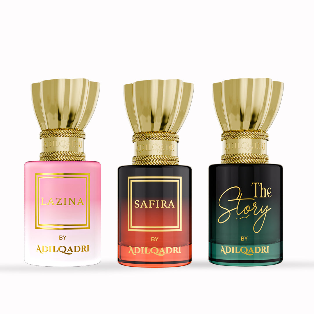 3 Pcs Attar Set Lazina, Safira And The Story Attar Perfume 5.5ML Each