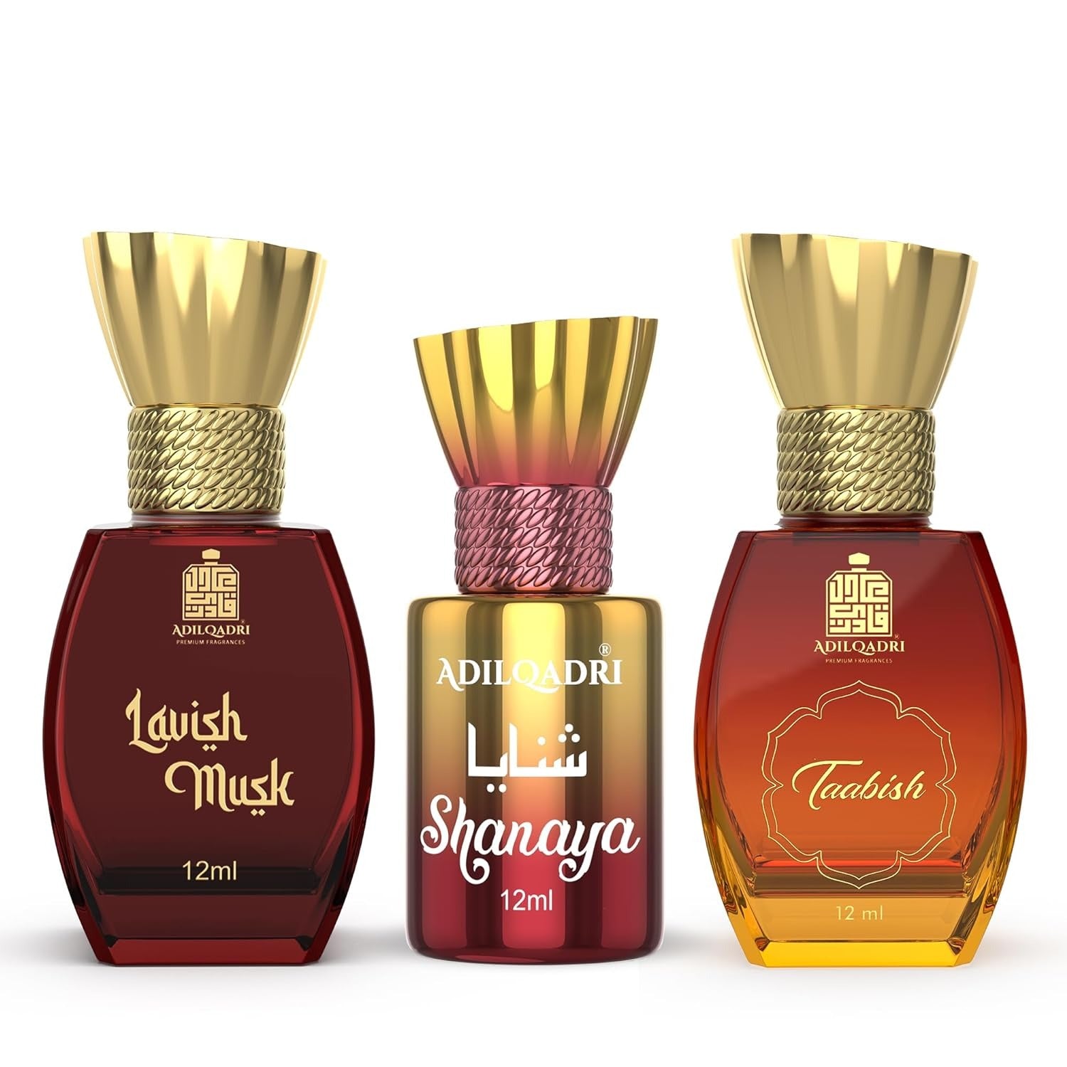 3 Pcs Attar Set Lavish Musk, Shanaya And Taabish 12ml Each